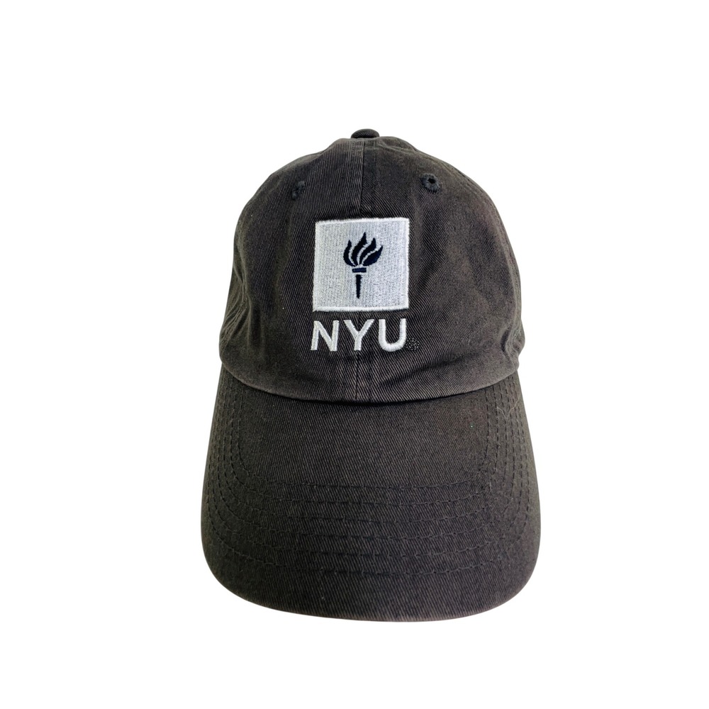 Top of the World NYU New York University Hat Gray Adjustable Dad Cap Torch Logo